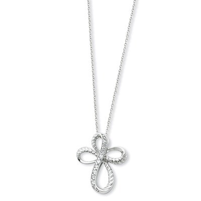 Endless Hope 18 Inch Cross Necklace Sterling Silver with Diamonds QSX123, MPN: QSX123, 883957715773