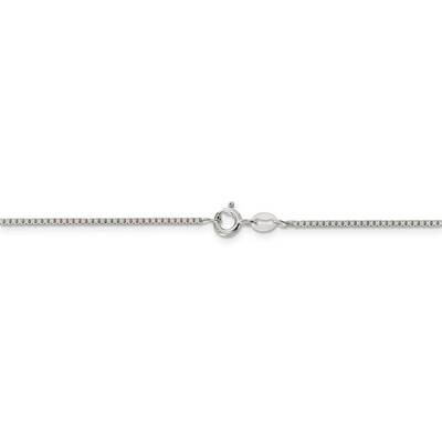 26 Inch 1.25mm 8 Side Diamond Cut Box Chain Sterling Silver QBR024-26, MPN: QBR024-26, 886774102658