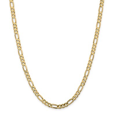 Leslie&#39;s 5.25mm Concave Figaro Chain 22 Inch 10k Gold HB-8216-22, MPN: 8216-22, 191101754784