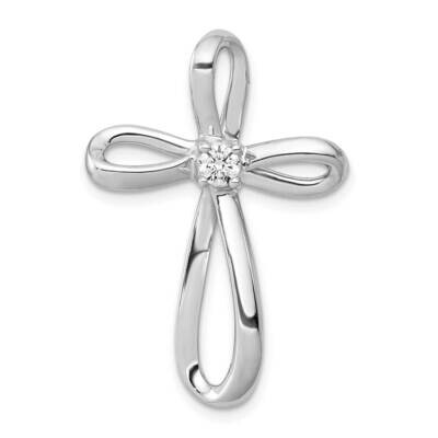 1/6Ct. Diamond Cross Chain Slide 14k White Gold PM5001-016-WA, MPN: PM5001-016-WA, 883957513263
