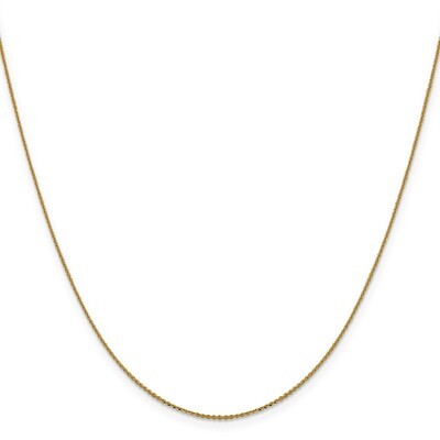 Leslie&#39;s 1 mm Diamond-cut Cable Chain 18 Inch 14k Gold HB-1253-18, MPN: 1253-18, 191101846700
