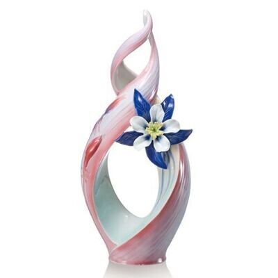 Franz Porcelain Columbine Wildflowers Large Vase FZ02087, MPN: FZ02087,