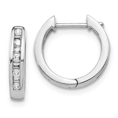 Hoop Earrings 14k White Gold Diamond EM5359-025-WA, MPN: EM5359-025-WA, 883957663777