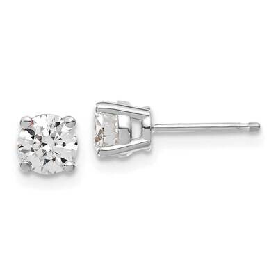 1ct. 5.0mm Round G H I True Light Moissanite Earrings 14k White Gold WG324-7MT, MPN: WG324-7MT, 191…
