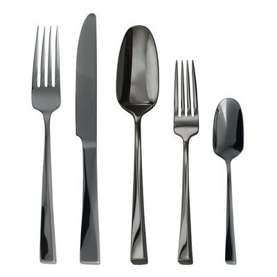 Sambonet Twist Black 5 Piece Place Setting Solid Handle 52726B93, MPN: 52726B93, 790955887978