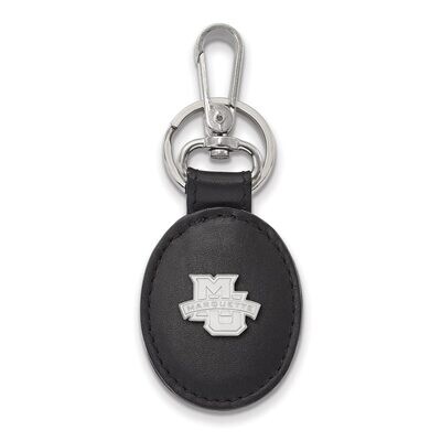 Marquette University Black Leather Oval Key Chain Sterling Silver SS005MAR-K1, MPN: SS005MAR-K1, 88…