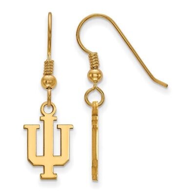 Indiana University Small Dangle Earring Wire Gold-plated Silver GP007IU, MPN: GP007IU, 886774905211