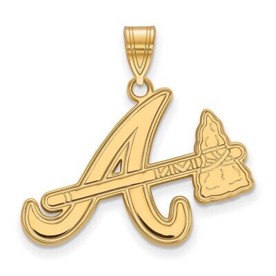 Atlanta Braves Large Pendant Gold-plated Silver GP023BRA, MPN: GP023BRA, 886774927329