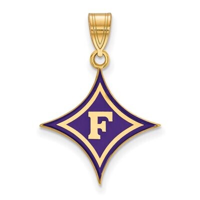 Furman University Large Enamel Pendant Gold-plated Silver GP012FUU, MPN: GP012FUU, 886774914183