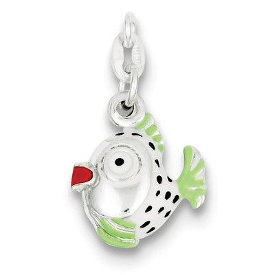 Enameled Charm Sterling Silver QC6228, MPN: QC6228, 191101529207