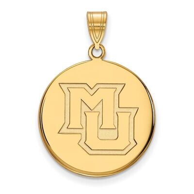 Marquette University Large Disc Pendant 14k Yellow Gold 4Y024MAR, MPN: 4Y024MAR, 886774876993