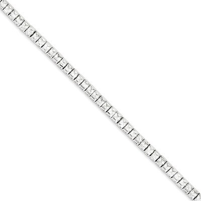 Tennis Bracelet Sterling Silver Diamond QX528CZ, MPN: QX528CZ, 883957261959