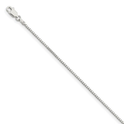7 Inch 1.25mm Box Chain Sterling Silver QBX024-7, MPN: QBX024-7, 886774106977