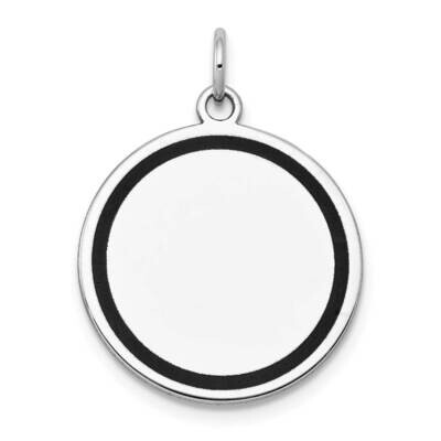 Enamel .027 Gauge Circular Engravable Disc Charm 14k White Gold XWM611/27, MPN: XWM611/27, 88395722…