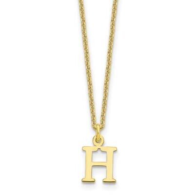 Cutout Letter H Initial Necklace 10k Gold 10XNA727Y/H, MPN: 10XNA727Y/H,