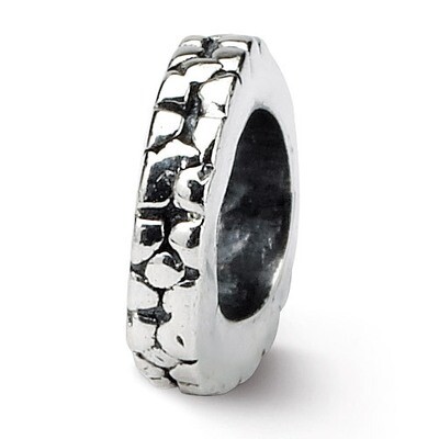 Floral Spacer Bead - Sterling Silver QRS128, MPN: QRS128, 883957719672