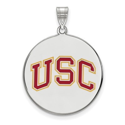 University of Southern California XLarge Enamel Disc Pendant Sterling Silver SS053USC, MPN: SS053US…