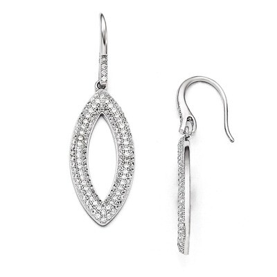 Dangle Earrings Sterling Silver &amp; Cubic Zirconia QMP751, MPN: QMP751, 883957764160
