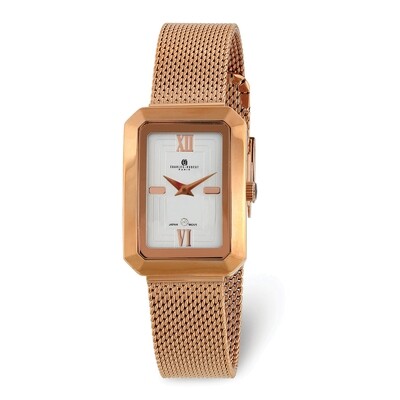 Charles Hubert Ladies Rose IP-plated Mesh Band White Dial Watch  XWA6097, MPN: XWA6097, 848870009040