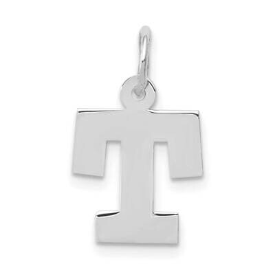 Block Initial T Charm 10k White Gold Small 10YC665T, MPN: 10YC665T,