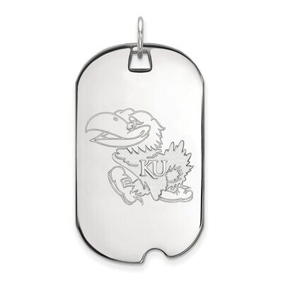 University of Kansas Large Dog Tag 14k White Gold 4W024UKS, MPN: 4W024UKS, 886774844114