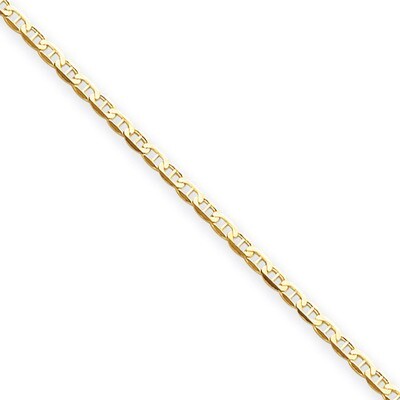 3mm Concave Anchor Chain 8 Inch 14k Gold CCA080-8, MPN: CCA080-8, 886774417752