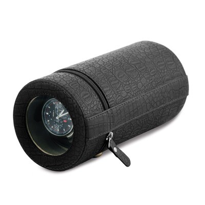 Rotations Black Crocodile Texture Faux Leather Travel Watch Winder GM8463, MPN: GM8463, 886774579337