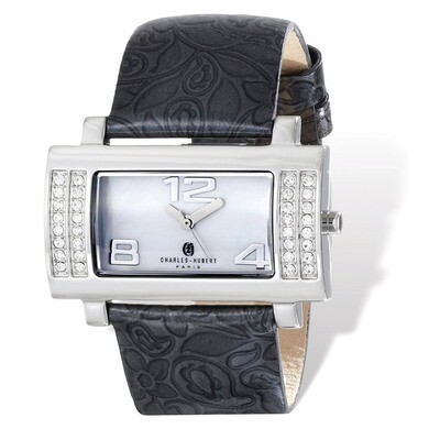 Charles Hubert Stainless Black Leather 40x23mm Watch Ladies XWA4871, MPN: XWA4871, 848870006292