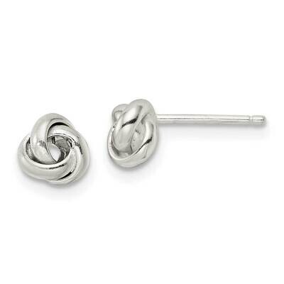 Love Knot Post Earrings Sterling Silver Polished QE16419, MPN: QE16419, 196904167328