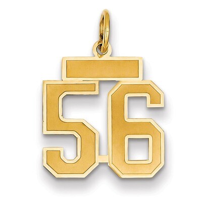 Number 56 Charm 14k Gold Small Satin  LSS56, MPN: LSS56, 883957069685