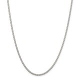 22 Inch 2.5mm Round Spiga Chain Sterling Silver QSP060-22, MPN: QSP060-22, 886774114569