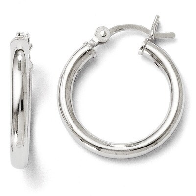 Leslie&#39;s Polished Hinged Hoop Earrings - Sterling Silver HB-VA09, MPN: VA09, 886774569994
