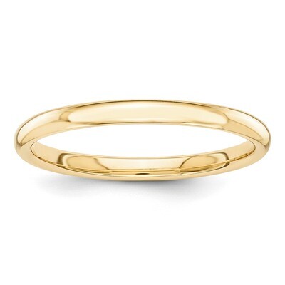 Polished 2mm Band 14k Gold STK4, MPN: STK4, 886774489872