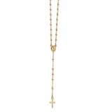 20 Inch Diamond -cut with 3in ext. Rosary Necklace 14k Gold Polished SF2513-17, MPN: SF2513-17, 886…