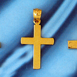Dazzlers Jewelry Cross Pendant Necklace Charm Bracelet in Yellow, White or Rose Gold 8204, MPN: DZ-…