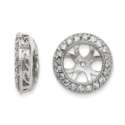 Earring Jacket 14k White Gold VS Quality Diamond XJ36WVS, MPN: XJ36WVS, 883957115436
