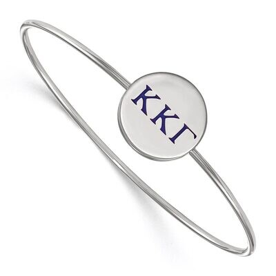 Kappa Kappa Gamma Enameled Slip-on Bangle Sterling Silver SS023KKG-7, MPN: SS023KKG-7, 886774604084