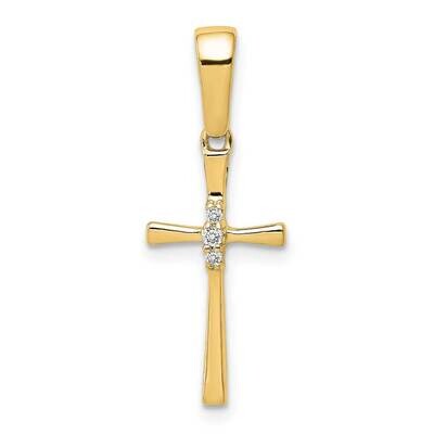 .02Ct. Diamond Cross Pendant 14k Gold PM5007-002-YA, MPN: PM5007-002-YA,