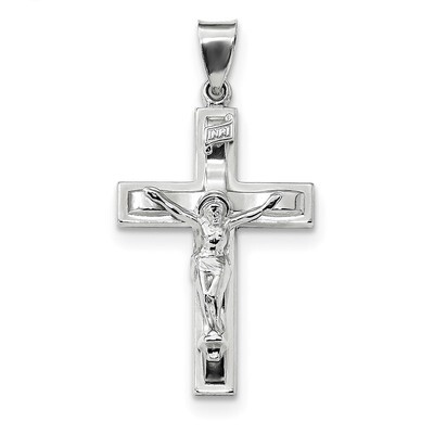 INRI Latin Crucifix Pendant Sterling Silver Rhodium-plated Polished QC9104, MPN: QC9104, 8867740130…