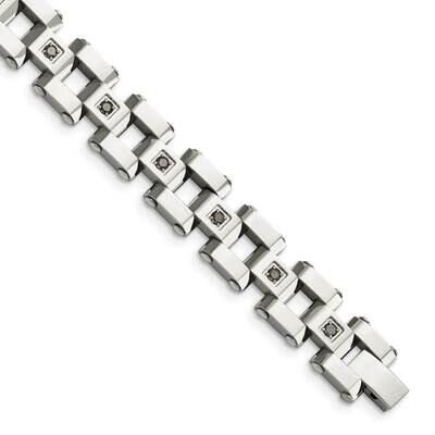 Black Diamonds 8.5 Inch Bracelet Stainless Steel Polished SRB920-8.5 by Chisel, MPN: SRB920-8.5, 88…