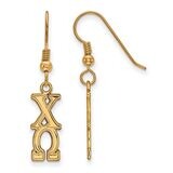 Chi Omega Dangle Medium Earrings Gold-plated Silver GP004CHO, MPN: GP004CHO, 886774897875