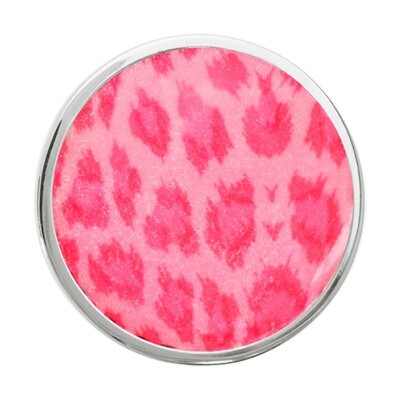 Nikki Lissoni Pink Leopard Print Silver-Plated 33mm Coin C1221SM, MPN: C1221SM, 8718627465509