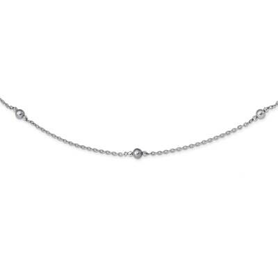 Grey Fw Cultured Texture Cable Necklace Sterling Silver Rhodium-Plated QH5257-30, MPN: QH5257-30, 1…