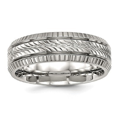 Grooved and Textured Ring Stainless Steel Polished SR499, MPN: SR499, 886774528861