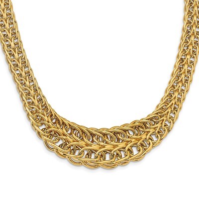 Leslie&#39;s Fancy Link Necklace 18 Inch 14k Gold Polished HB-LF992-18, MPN: LF992-18, 191101148781
