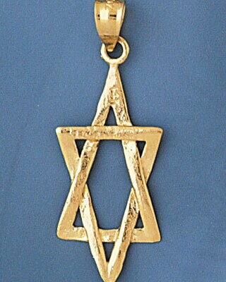 Dazzlers Jewelry Star of David Pendant Necklace Charm Bracelet in Yellow, White or Rose Gold 9170, …