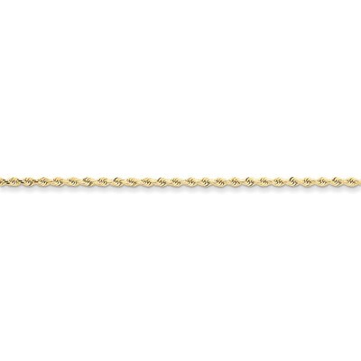 2.25mm Handmade Diamond-cut Rope Chain 8 Inch 10k Gold 10K016-8, MPN: 10K016-8, 886774399645