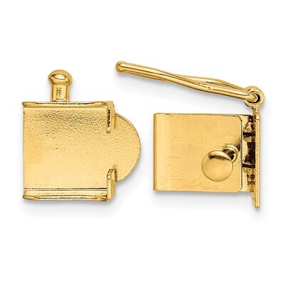 Push Button Box Clasp 14k Yellow Gold YG1859, MPN: YG1859,