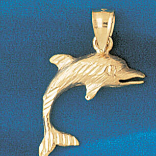 Dazzlers Jewelry Dolphin Pendant Necklace Charm Bracelet in Yellow, White or Rose Gold 427, MPN: DZ…