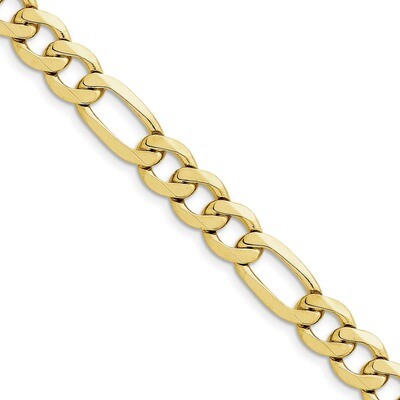 26 Inch 10mm Light Concave Figaro Chain 10k Gold 10LF250-26, MPN: 10LF250-26, 191101597923